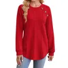 Kvinnors tröjor Solid Color Pullover Ströja knapp flätat hantverk Casual mode långärmad v halsmän barmhärtig