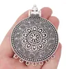 Pendant Necklaces 2 X Tibetan Silver Boho Large Tribal Round Multi Strand Connector Charms Pendants For DIY Necklace Jewelry Making