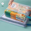 Storage Bags 2023 Mesh Zipper Pouch Document Bag Waterproof Zip File Folders School Office Supplies Pencil Case 1 PC Cosmetic Makeup