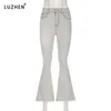 Jeans pour femmes Star Print Y2K Flare Femmes Skinny Taille Haute Streetwear Gris Basic Denim Pantalon Harajuku Pantalon de mode coréenne 2023