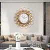 Relojes de Pared de diseño nórdico para oficina, Reloj silencioso de lujo para dormitorio, minimalista, inteligente, moderno, de Metal, Pared Creativa, decoración de habitación