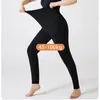 Leggings femininas oversized mulheres inverno quente cintura alta estiramento engrossar lápis preto calças de yoga magro velo calças de fitness y001