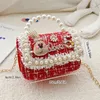 Backpacks Children's Mini Handbags Tote Cute Kids Pearl Bow Princess Messenger Bag Little Girl Small Coin Wallet Pouch Girls Party Purse 231019