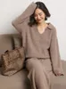 Womens Knits Tees Loose Warm Soft Clothing Plus Size Women Sweater 100% Pure Cashmere Pullover For Winter Knitwears SWS01 231019