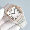 Diamond Mens Fatto a mano Automatico Orologio Meccanico Movve