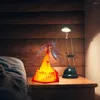 Nocne światła 1 Ustaw światło z kablem USB Tajemnicza PLA Creative Volcano Dragon Lampy Dekoracja sypialni
