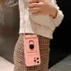 Luxury Lanyard Soft Silicone Phone Case för iPhone 15 14 13 12 11 Pro XS Max 14 15 Plus Ring Card Holder Strap Cover