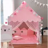 Toy Tents Portable Children's Tent Folding Kids Tents Tipi Baby Play House Large Girls Pink Princess Castle Child Room Decor 231019