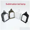 Christmas Decorations Sublimation Led Lanterns Fireplace Lamp Handheld Light Double Sided For Home And Outdoor 0912 Drop Delivery Ga Dhk9N