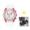 Wristwatches Original Brand With Box Moon Watches For Mens Multifunction Plastic Case Chronograph Explore Planet Clock