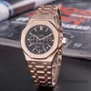 Luksusowy zegarek APS 18K Rose Gold Royal Oaks Watches Swiss Ruch Ruch Oryginalne pole z logo Wszystkie tarcze Working Mens Automatyczne zegarki stopwatch 42 mm 15J6