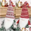 Juldekorationer y9re gnome träd toppare 25,6 tum stor svenska tomte plysch Santa noSs droppleverans hem trädgård festlig del dhcq3