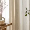 Cortina Cortina de lino de algodón francés tejido Hilo de cortina beige Estilo del sudeste asiático sala de estar dormitorio estudio casa de té cortina personalizada 231019