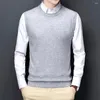 Men's Vests Sleeveless Vest Solid Color Jacket Stylish Knitted Warm Casual Simple Winter Fashion