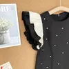 Robes de fille enfants bébé filles robe de princesse 2023 manches d'été diamant petites paillettes noires robes enfant en bas âge enfants 2 à 10 ans