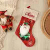 Weihnachtsdekorationen, Familienparty-Dekoration, Strumpf, Weihnachtsbehang, individueller Name, Weihnachtsbaum-Anhänger, Süßigkeiten, Geschenktüten, personalisierte Socken x1019