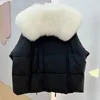 Womens Fur Faux S Winter Coat Short Loose Packet Highend Big Collar Navy White Duck Down Jacket 231018