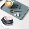 Plates Dining Bar Heat-Resistant Trays Plate Dinner Flat Fruit Tray PP Smooth Tea Convenient Friendly Non-Slip