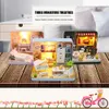 Accessoires voor poppenhuis Miniatuur poppenhuismodel DIY Houten poppenhuis Miniatuur Kinderen DIY speelgoed Meubelset Handmatige montage Poppenhuizen voor huisdecoratie 231018