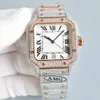 Diamond Mens Fatto a mano Automatico Orologio Meccanico Movve