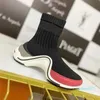 2023-Chaussures décontractées pour femmes Top Designer Mode Col haut Gris Chaussettes tricotées Jogging en plein air Marche Sports Chaussures de basket-ball Taille de fête 35-41