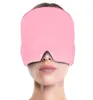 Basker gel migrän lättnad hatt kall terapi cap bekväm förstärkare packa ögonmask för puffy ögon8936057
