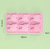 6 Gaten Silicagel Konijn Cakevormen Konijnen Vorm Siliconen Brood Pan Ronde Vorm Mold Muffin Cupcake Bakken Pannen SN5295