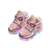 Platte schoenen maat 21-30 Baby LED-schoenen voor meisjes Antislip Lichtgevende sneakers Ademend Gloeiende casual sneakers Meisjes Led-lichtschoenen 231019