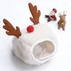 Abbigliamento per cani Cappello per animali domestici di Natale Simpatico corno Asciugamano per saliva Forniture per toelettatura per gatti Design Accessori per abbigliamento autunnale e invernale