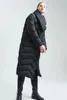 Winter Jacket Puffer Jacket Women Dragkedja Asymmetrisk långdedjacka varm snörock