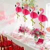 Party Decoration 1Set Pineapple Flamingo Honeycomb Paper Straws Cake Toppers Kids Birhtday Summer Pool Hainging Ornament