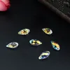 Perles Briolette pendentif goutte d'eau AB couleur cristal 11mm 10 pièces, verre en forme de larme de qualité supérieure pour la fabrication de bijoux Bracelet bricolage