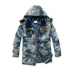 야외 재킷 남자 후드 재킷 두꺼운 차가운 방수 방수 전술 군사 소프트 껍질 사냥 사냥 하이킹 따뜻한 군대 코트