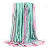 Halsdukar satin kvinnors imitation silkes halsduk färg prickar tryck damer sjal för vårens höst mode halsarecarf dekoration