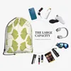 Sacos de compras Green Ginko Leaves Drawstring Backpack Homens Gym Workout Fitness Sports Bag Bundled Yoga para Mulheres