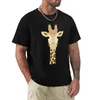 Polos Polos Golden Glitter Giraffe T-shirt krótkie rękawie szybkie suszące t-koszulka Man Man Mens Graphic