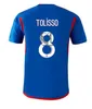 2023 2024 Maillot de Foot Soccer Jerseys Lyonnais Caqueret Tolisso Jeffino ol Aouar Tagliafico Fans Playerフットボールシャツ23 24 Traore Sarr Man Lyon Kids Kits