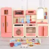 Kitchens Play Food Children Play House Simulation Cooking Kitchen Tableware Toy SetGirls Dollhouse Play Children Pretend Play Cooking Tools ZLL 231019