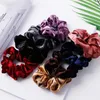 Nya kvinnor sammet elastiskt hår scrunchie scrunchy hårband huvudband hästsvanshållare mittstorlek