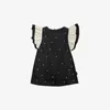 Robes de fille enfants bébé filles robe de princesse 2023 manches d'été diamant petites paillettes noires robes enfant en bas âge enfants 2 à 10 ans