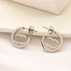 Boucles d'oreilles créoles plaquées or 18 carats de luxe pour femmes, cadeaux d'amour, bijoux de styliste Boutique, boucles d'oreilles de mode automne, nouvelles boucles d'oreilles à breloques simples