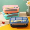 Bento Boxes 1300 ml Bento Box 4 Divided Lunch Box With Fork For Adults Kids Toddler Bento Lunch Boxs Lunch Containers Leak-Proof Microwave 231013