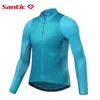 Giacche da corsa Maglia da ciclismo Santic Uomo Maniche lunghe estive Vestibilità comoda Maglie MTB Taglia asiatica Bici da strada