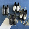 Designer loafers met platte bodem Platform Mary Jane schoenen Luxe platte dames strobodem casual bootschoen metalen gesp dames luie loafers maat 35-40 met doos