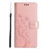 Flower Butterfly Portfel Flip Portfel dla Samsung A15 5G A05 A05S Google Pixel 8 Pro Huawei Honor 90 Lite P60 One Plus Nord CE2 CE3 Skórzane okładki karty Uchwyt Identyfikator Identyfikator