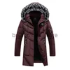 Men's Down Parkas Hommes épais polaire hiver veste mode fourrure à capuche chaud Cooton Parka mâle solide coton vêtements d'extérieur manteaux coupe-vent grande taille 6XL J231019