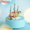 Oggetti decorativi Figurine Fatte a mano Sky City Carillon in legno Ragazze Clockwork Castle Cave Train Anno Natale Vacanze Regalo di compleanno Macchina da scrivere 231019