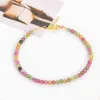 Pulsera de turmalina de Color de piedra Natural para mujer, collar de energía de piedras preciosas minimalistas, regalos de joyería de protección empática