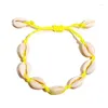 Strand Boho Shell Веревка Ножные браслеты для женщин Винтаж Летний пляж Босоногие девушки Браслет-подвеска на щиколотке Цепочка на ногу Ювелирные изделия ручной работы