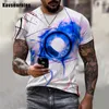 Homens camisetas Homens Mulheres Verão 3D Padrão Abstrato Impresso T-shirt Moda Casual Trendy Oversized Manga Curta